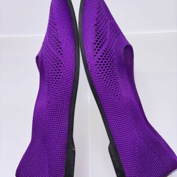 Women's Ballet Flats Size: 8.5M Pointed Toe Lightweight Knit Breathable Slip-On - Picture 6 of 10